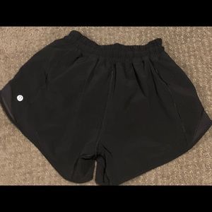 Black lulu lemon running shorts
